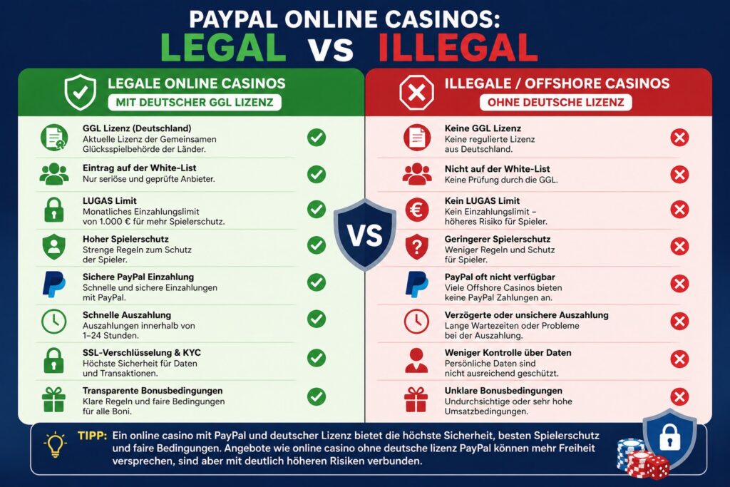 Beste Online Casino PayPal in Deutschland